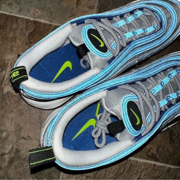 NWOB Nike Shoes Women’s Nike Air Max 97 Og Atlantic Blue/Yellow Dq9131-400 - Picture 5 of 12